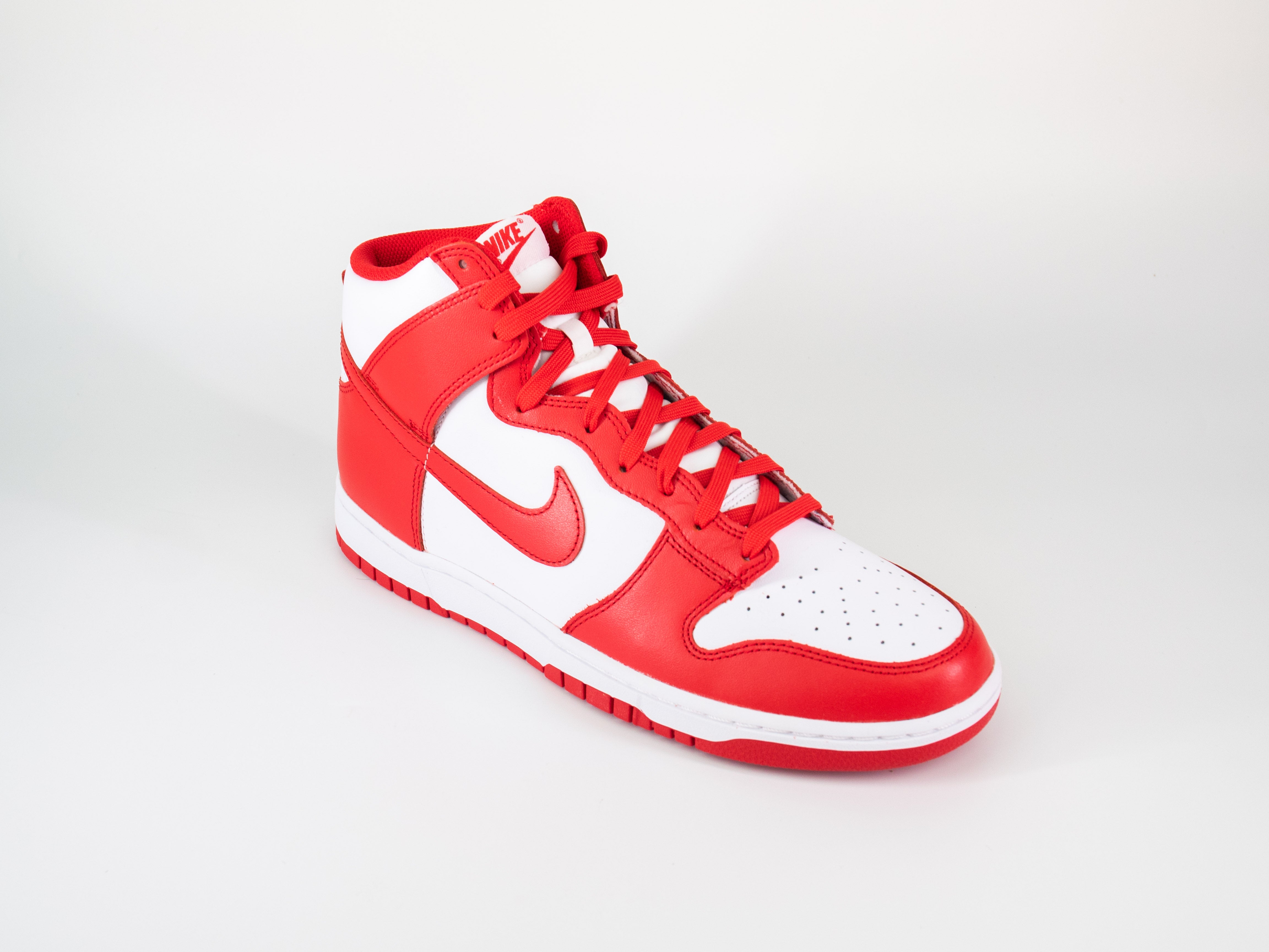 Dunks high outlet red and white