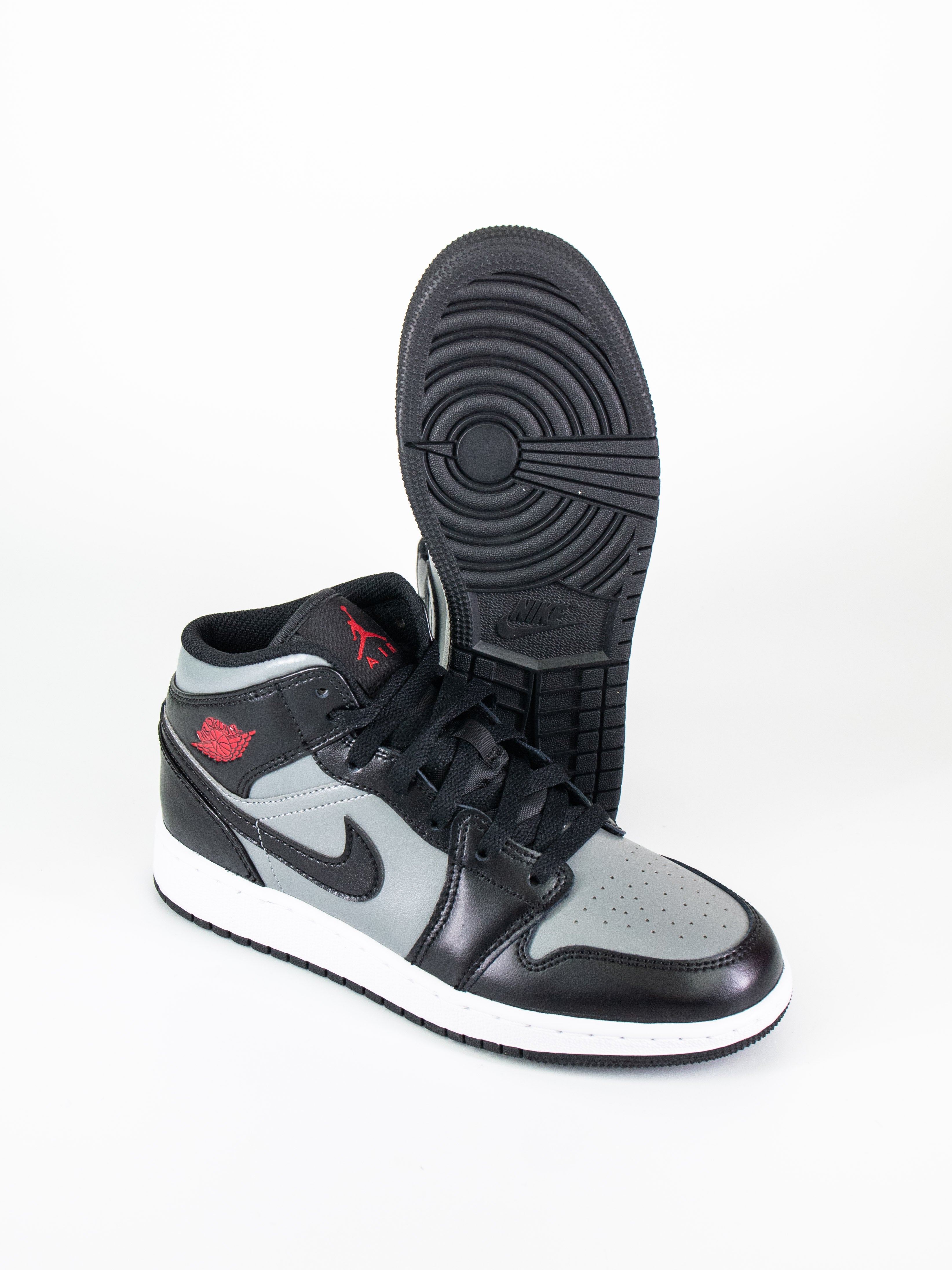 Air Jordan 1 Mid 'Black Grey Red'