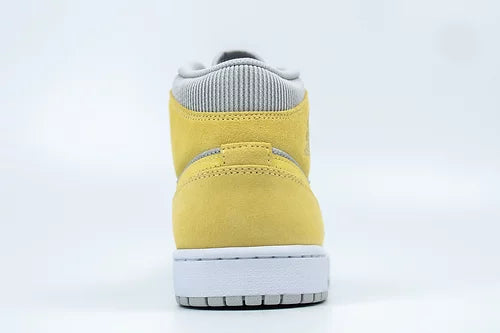 Nike Air Jordan 1 Mid 'Grey Fog & Lemon'